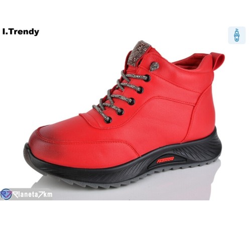 Черевики жіночі на зиму (8 пар р.36-41) червоний  "Trendy"
