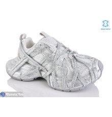 Кросівки жіночі на весну/осінь (6 пар р.36-41) срібний  "TETRAST"