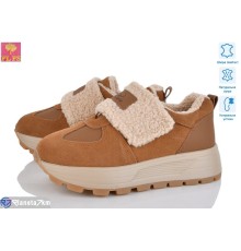 Кросівки жіночі на зиму (6 пар р.36-40) коричневий  "PLPS"