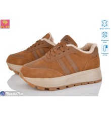 Кросівки жіночі на зиму (6 пар р.36-40) коричневий  "PLPS"