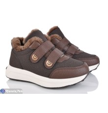Кросівки жіночі на зиму (8 пар р.36-41) коричневий  "LOREDANA"