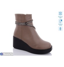 Черевики жіночі на зиму (6 пар р.36-40) коричневий  "LOREDANA"