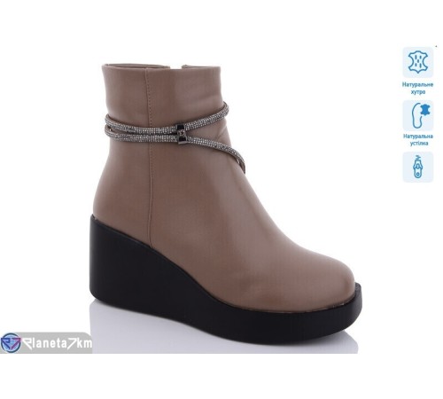 Черевики жіночі на зиму (6 пар р.36-40) коричневий  "LOREDANA"