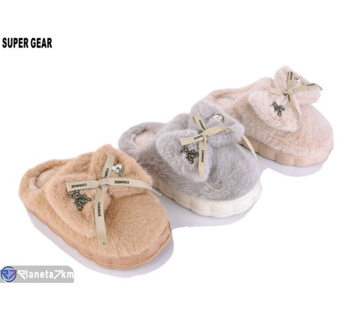Тапки жіночі на зиму (12 пар р.36-41) мікс "Super Gear" Тапки жіночі на зиму (12 пар р.36-41) мікс "Super Gear"