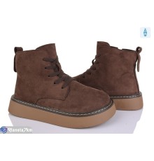 Черевики жіночі на зиму (8 пар р.36-40) коричневий  "LOREDANA"
