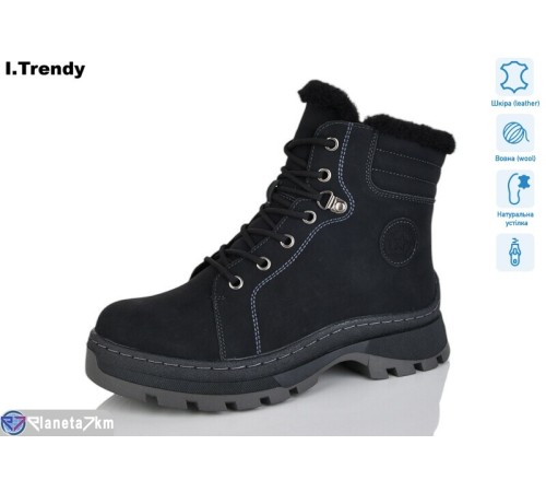 Черевики жіночі на зиму (6 пар р.36-41) чорний  "Trendy"
