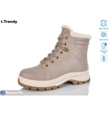 Черевики жіночі на зиму (6 пар р.36-41) коричневий  "Trendy"