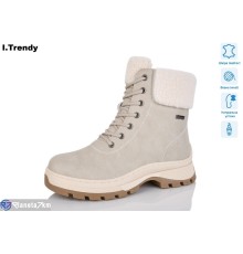 Черевики жіночі на зиму (6 пар р.36-41) сірий  "Trendy"