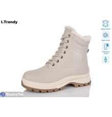 Черевики жіночі на зиму (6 пар р.36-41) бежевий  "Trendy"