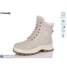 Черевики жіночі на зиму (6 пар р.36-41) бежевий  "Trendy"