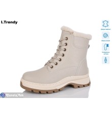 Черевики жіночі на зиму (6 пар р.36-41) бежевий  "Trendy"