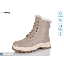 Черевики жіночі на зиму (6 пар р.36-41) коричневий  "Trendy"