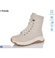 Черевики жіночі на зиму (6 пар р.36-41) бежевий  "Trendy"