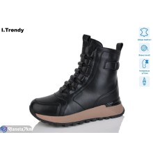 Черевики жіночі на зиму (6 пар р.36-41) чорний  "Trendy"