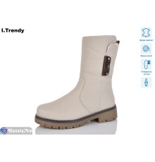 Черевики жіночі на зиму (6 пар р.36-41) бежевий  "Trendy"