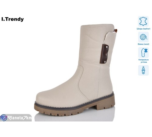 Черевики жіночі на зиму (6 пар р.36-41) бежевий  "Trendy"