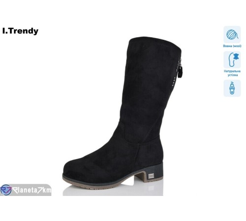 Черевики жіночі на зиму (6 пар р.36-41) чорний  "Trendy"