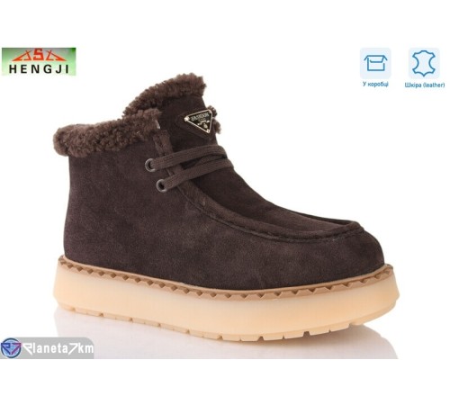 Черевики жіночі на зиму (8 пар р.36-41) коричневий  "HENGJI-ELENA"