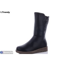 Чоботи жіночі на зиму (6 пар р.37-42) чорний  "Trendy"