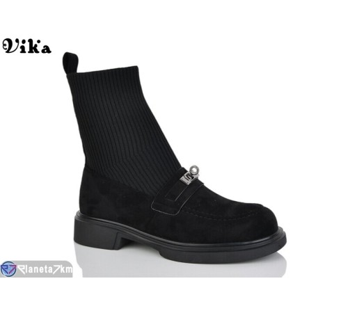 Черевики жіночі на зиму (6 пар р.36-40) чорний  "Vika"