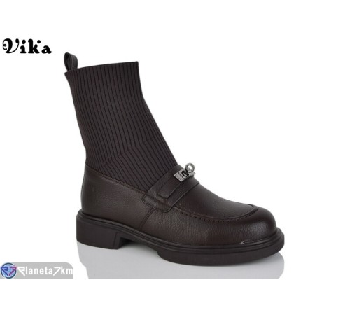 Черевики жіночі на зиму (6 пар р.36-40) коричневий  "Vika"