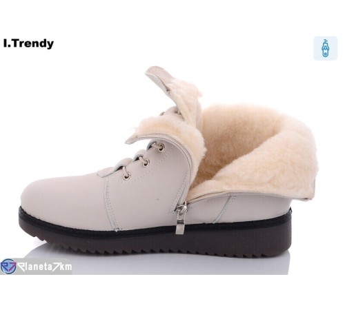 Черевики жіночі на зиму (8 пар р.37-42) бежевий "Trendy" Черевики жіночі на зиму (8 пар р.37-42) бежевий "Trendy"