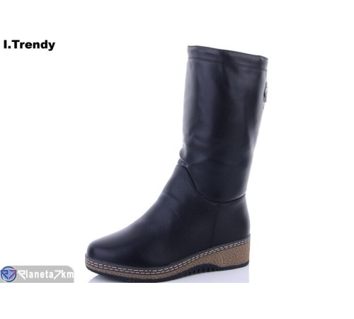 Чоботи жіночі на зиму (6 пар р.37-42) чорний  "Trendy"