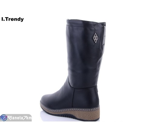 Чоботи жіночі на зиму (6 пар р.37-42) чорний  "Trendy"