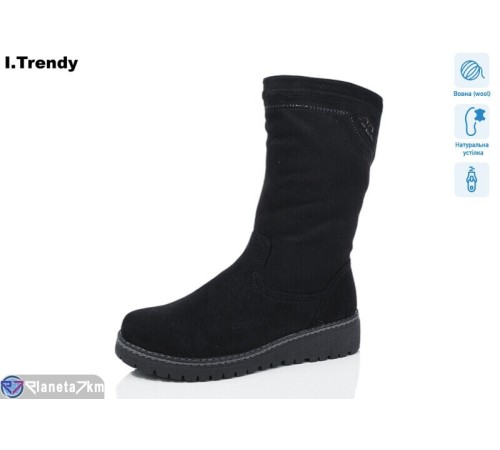 Чоботи жіночі на зиму (6 пар р.37-42) чорний "Trendy" Чоботи жіночі на зиму (6 пар р.37-42) чорний "Trendy"