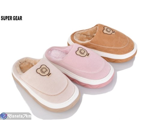 Тапки жіночі на зиму (12 пар р.36-41) мікс "Super Gear" Тапки жіночі на зиму (12 пар р.36-41) мікс "Super Gear"