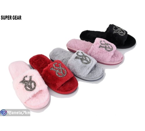 Тапки жіночі на зиму (12 пар р.36-41) мікс "Super Gear" Тапки жіночі на зиму (12 пар р.36-41) мікс "Super Gear"