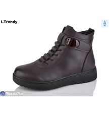 Черевики жіночі на весну/осінь (6 пар р.41-43) бордовий  "Trendy"