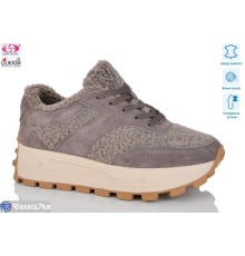 Кросівки жіночі на зиму (8 пар р.36-40) коричневий  "Gukkcr"
