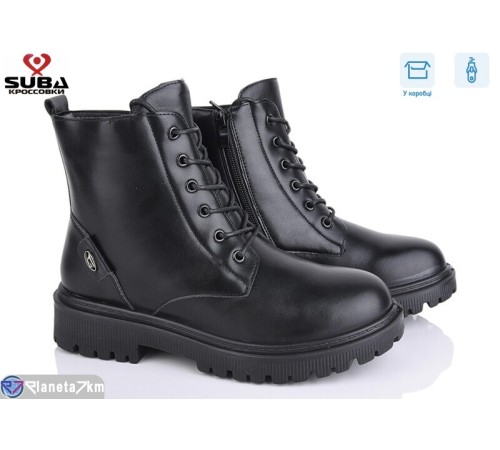 Черевики жіночі на весну/осінь (8 пар р.37-42) чорний  "SUBA"