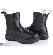 Черевики жіночі на весну/осінь (8 пар р.37-42) чорний  "SUBA"