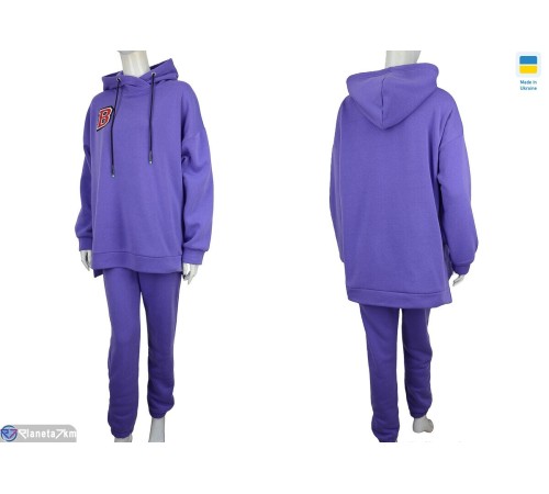 Спортивний костюм жіночий на весну/осінь (2 шт. р.сетка L-XL) фіолетовий  "Kalabok"