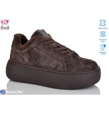 Кросівки жіночі на зиму (8 пар р.36-40) коричневий  "Gukkcr"