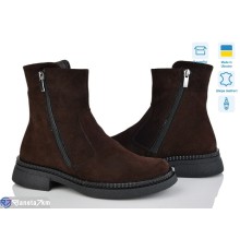 Черевики жіночі на зиму (6 пар р.36-41) коричневий  "ERIKA"