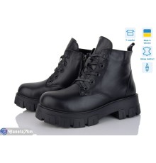 Черевики жіночі на зиму (6 пар р.36-40) чорний  "Linda"