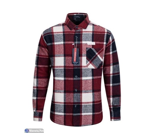 Сорочка чоловіча на зиму (5 шт. р.сетка XL-5XL) колір як на фото  "Peton"