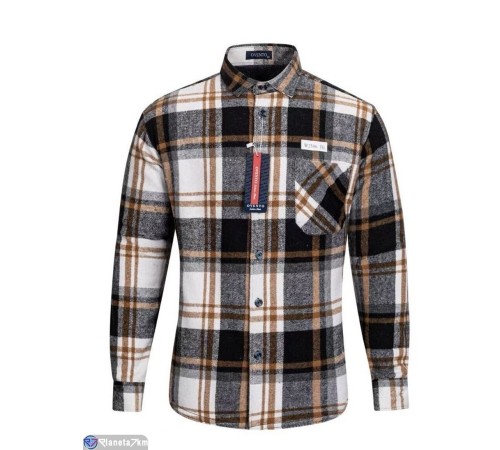 Сорочка чоловіча на зиму (5 шт. р.сетка XL-5XL) колір як на фото  "Peton"