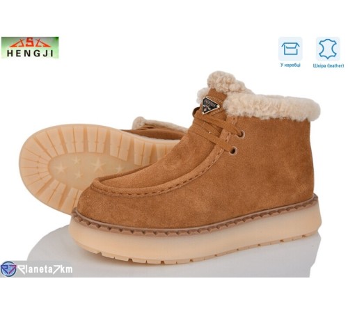 Черевики жіночі на зиму (8 пар р.36-41) camel  "HENGJI-ELENA"