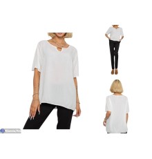 Футболка жіноча на літо (4 шт. р.сетка XL-4XL) білий  "Masari"
