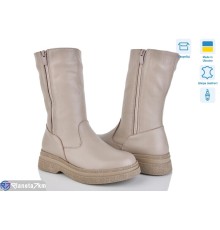 Чоботи жіночі на зиму (6 пар р.36-41) бежевий  "ERIKA"