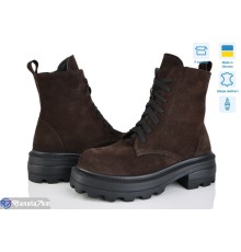 Черевики жіночі на зиму (6 пар р.36-40) коричневий  "Linda"