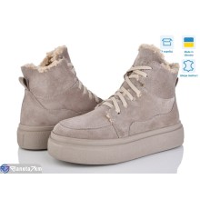 Черевики жіночі на зиму (6 пар р.36-40) бежевий  "Linda"
