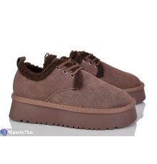 Туфлі жіночі на зиму (8 пар р.37-42) коричневий  "Kenoa"