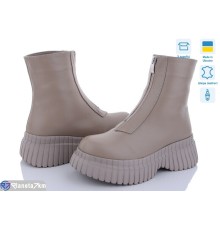 Черевики жіночі на зиму (6 пар р.36-40) бежевий  "Linda"