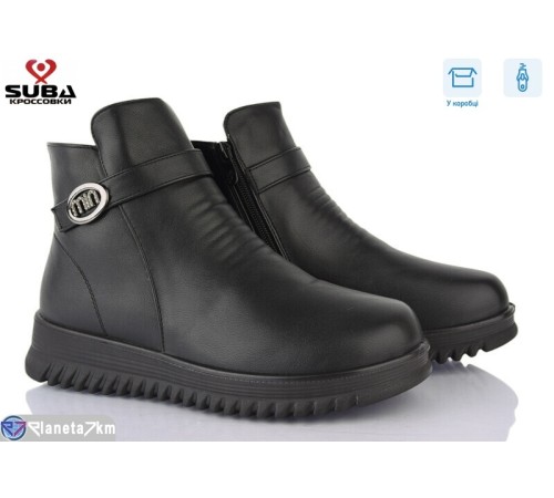 Черевики жіночі на зиму (8 пар р.37-42) чорний  "SUBA"