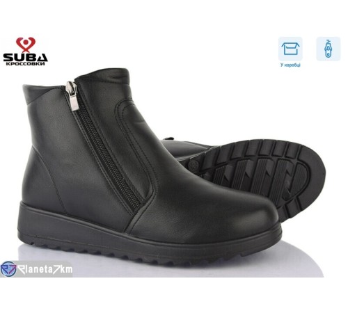 Черевики жіночі на зиму (8 пар р.37-42) чорний  "SUBA"